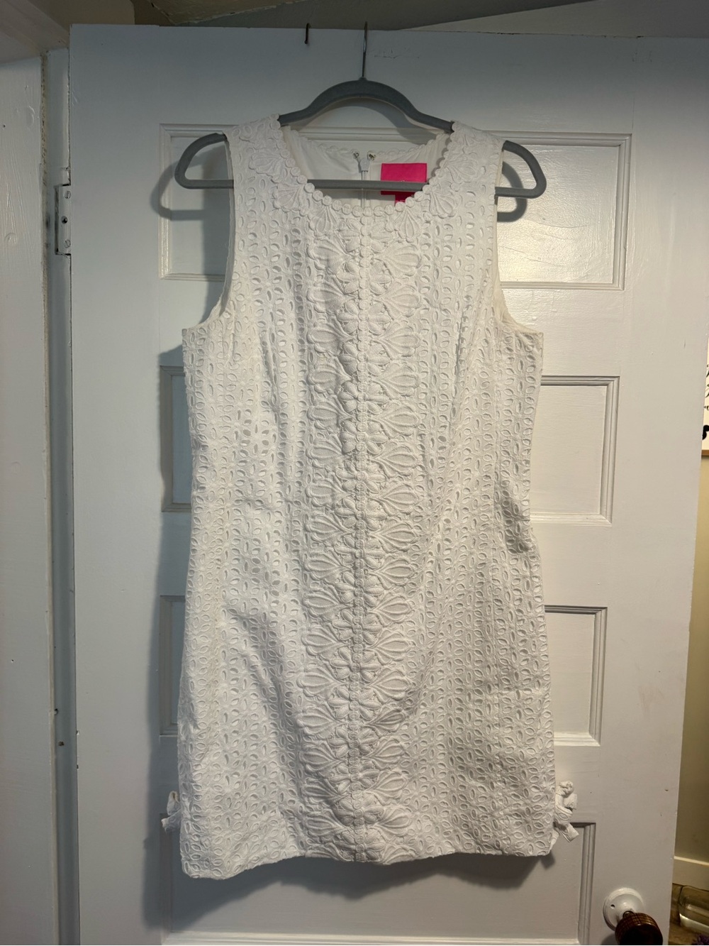 Lilly Pulitzer White Eyelet Sleeveless Shift Dress
